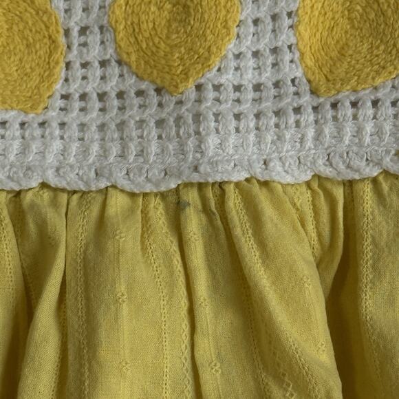 Lot of 3 Girls Dresses Size 4T Tommy Bahama Dress Ruffle Crochet Pom Pom Lemon - Picture 5 of 9